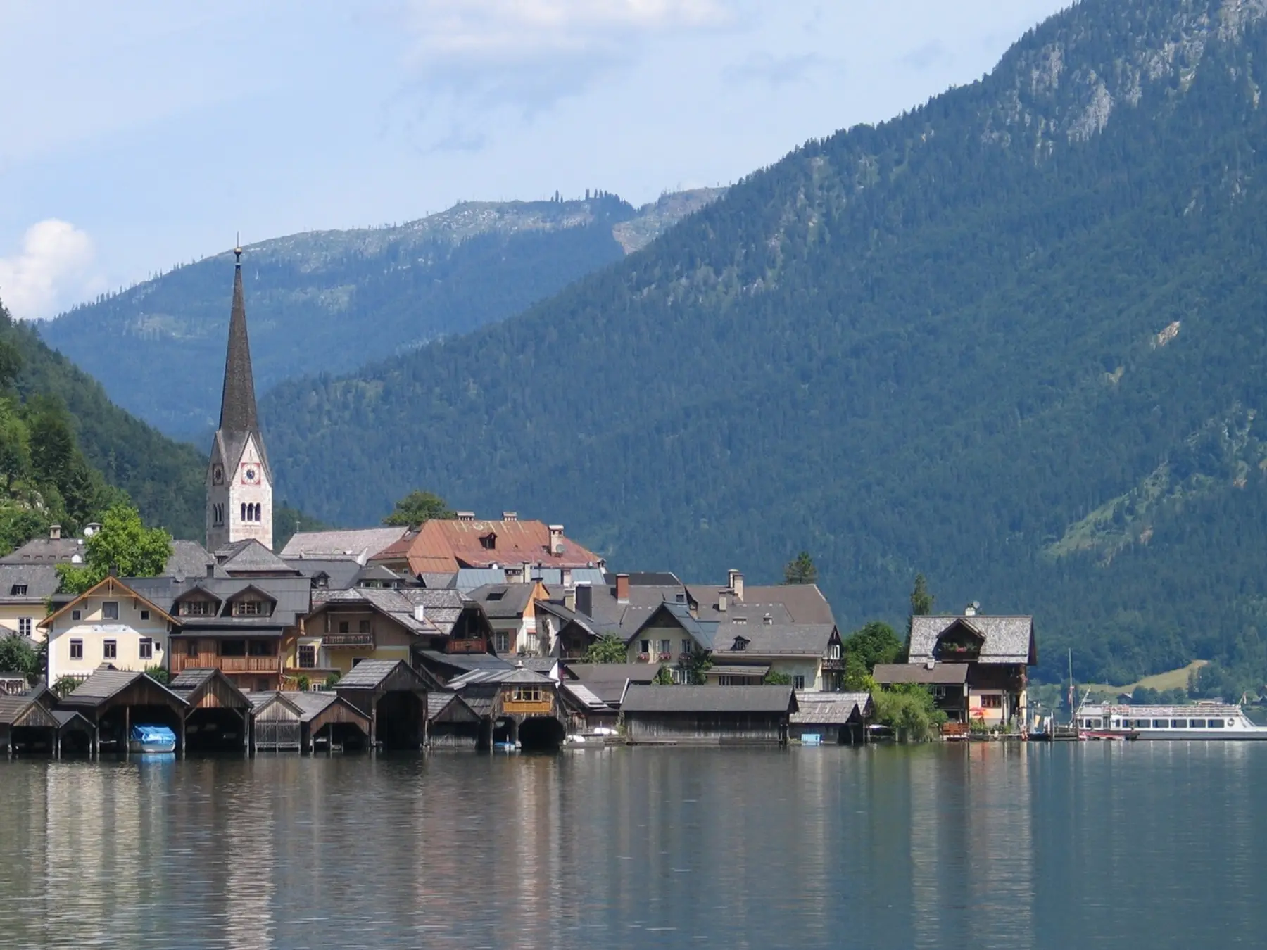 sea mountain lake mountain range vehicle bay
